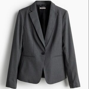 Charcoal Gray tailored Blazer black lining